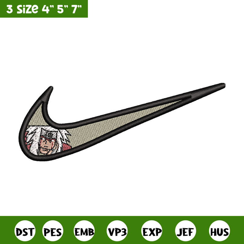 Nike jiraiya embroidery design, Naruto embroidery, Emb design, Embroidery shirt, Embroidery file, Digital download.jpg