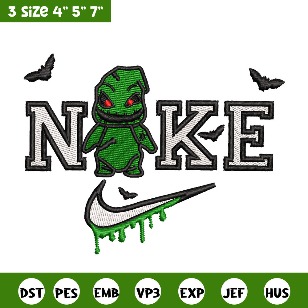 Nike oogie boogie embroidery design, Horror embroidery, Nike design, Embroidery shirt, Embroidery file, Digital download.jpg