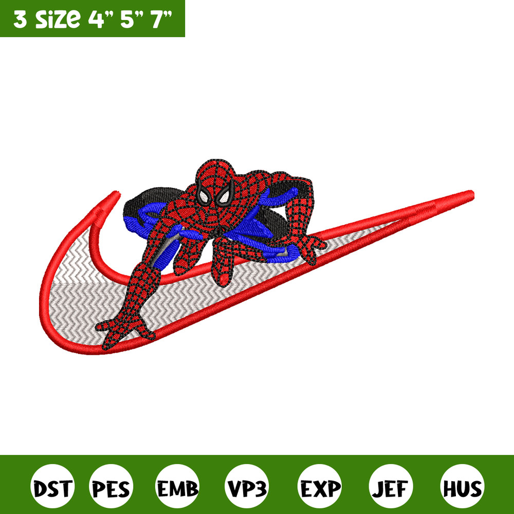 Nike Spiderman Logo embroidery design, Spiderman embroidery, Nike design, movie design, movie shirt, Digital download.jpg