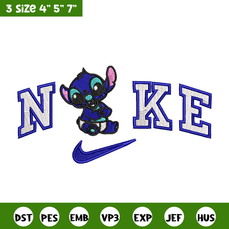 Nike stitch baby embroidery design, Stitch embroidery, Nike design, Embroidery file,Embroidery shirt, Digital download.jpg