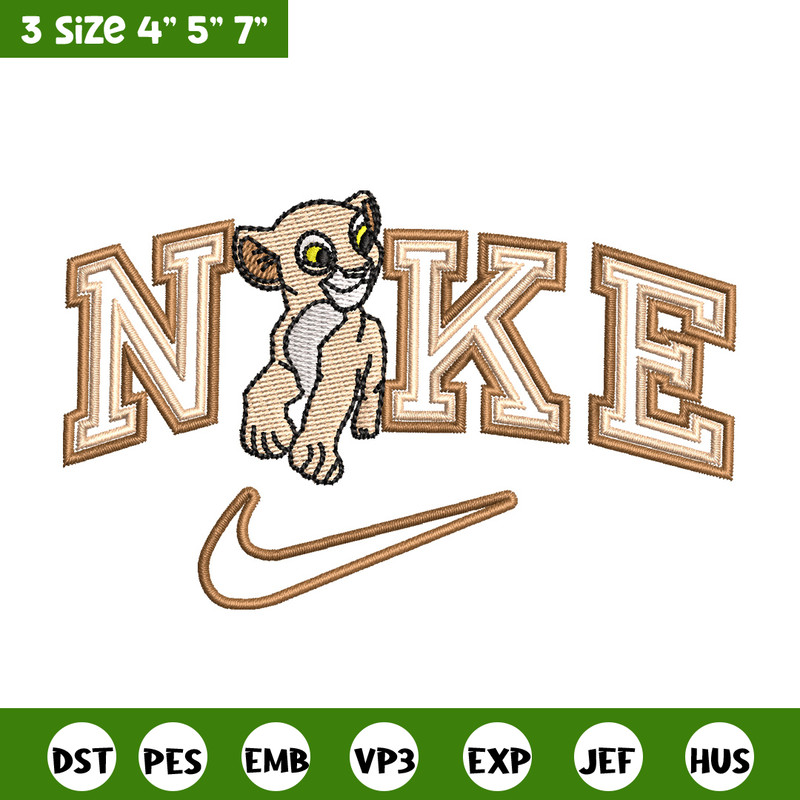 Nike tiger embroidery design, Lion king embroidery, Nike design,Embroidery file,Embroidery shirt,Digital download.jpg