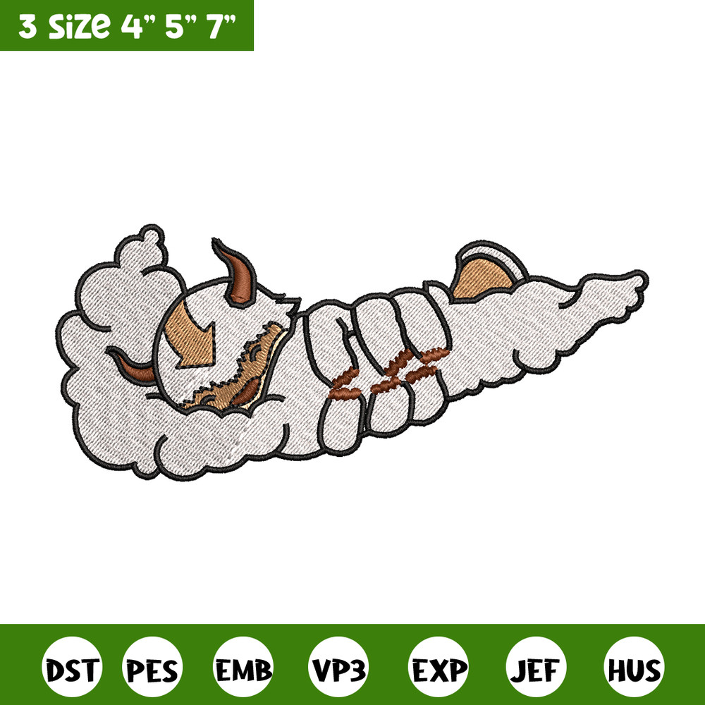 Nike x Appa embroidery design, Avatar cartoon embroidery, Nike design, cartoon design, cartoon shirt, Digital download.jpg