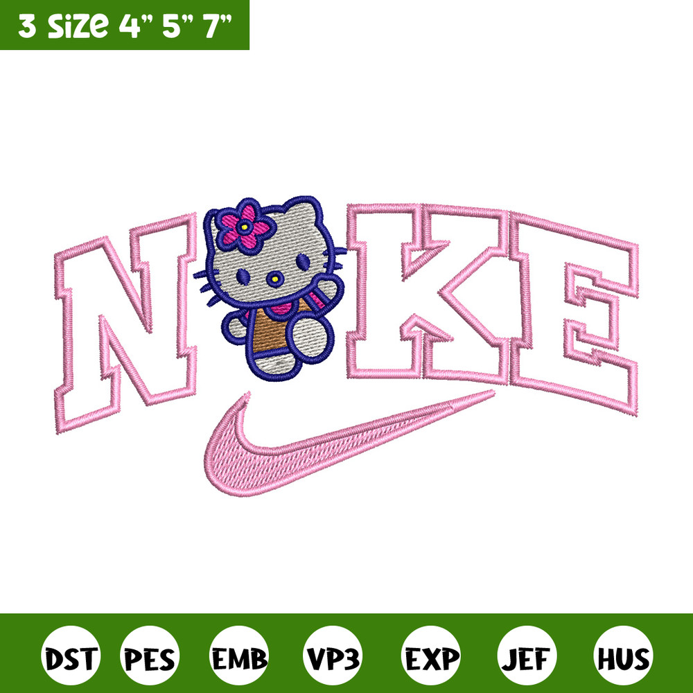 Nike x kitty embroidery design, Hello kitty embroidery, Nike design, Embroidery shirt, Embroidery file, Digital download.jpg