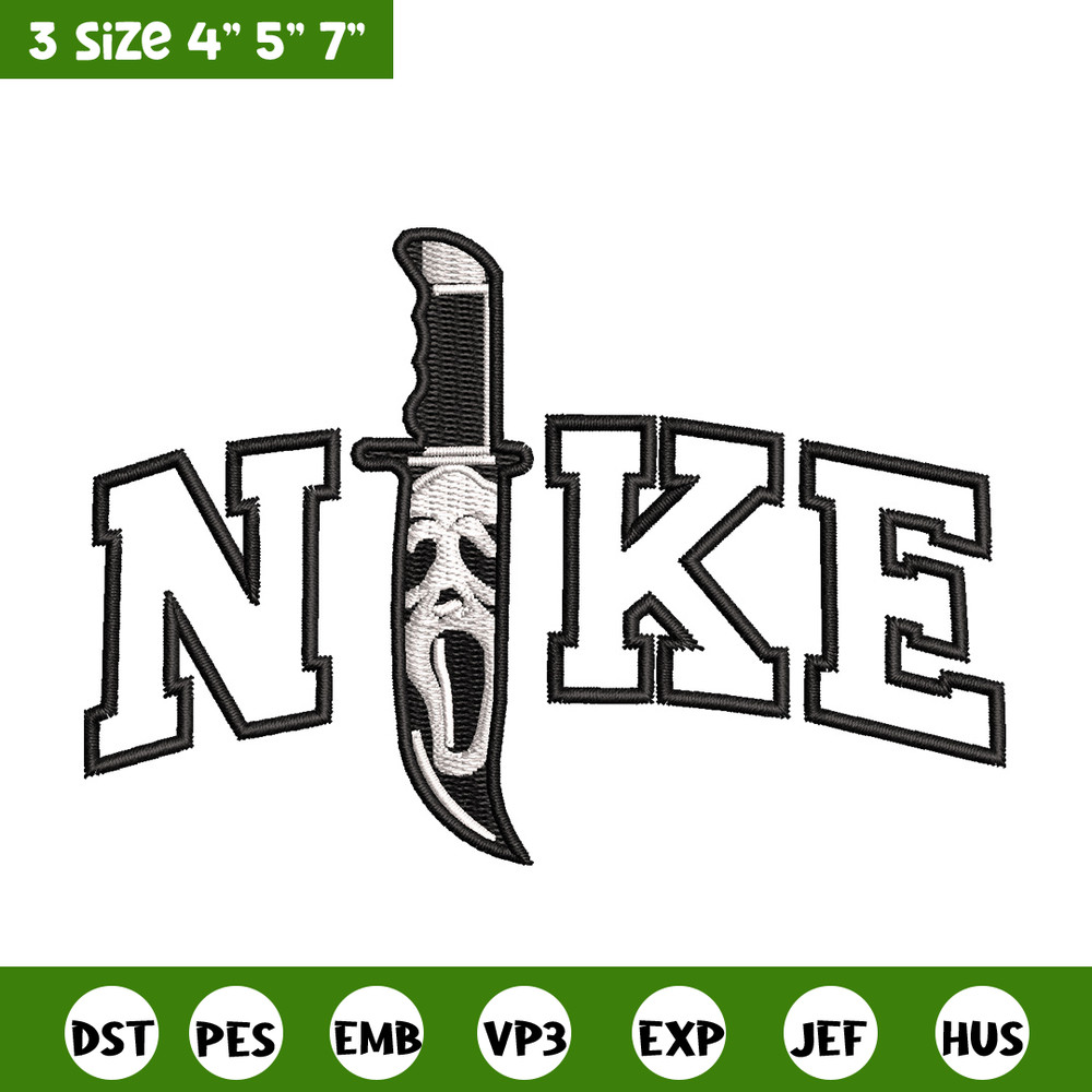 Nike x knife embroidery design, Horror embroidery, Nike design, Embroidery shirt, Embroidery file, Digital download.jpg