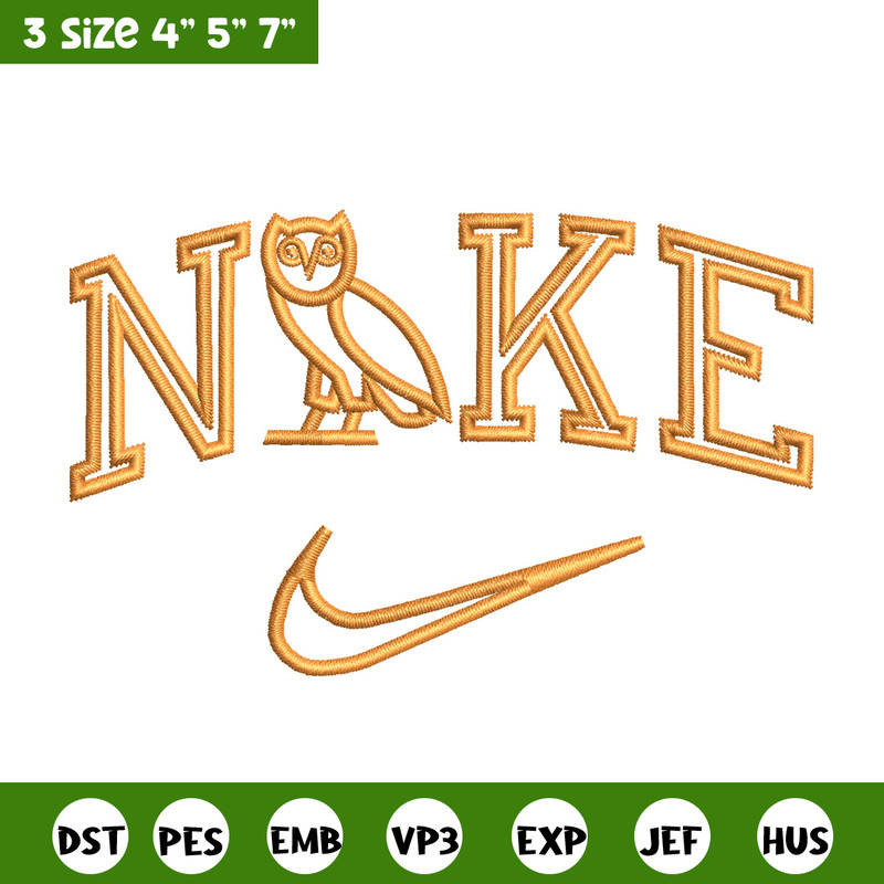 Nike x owl embroidery design, Owl embroidery, Nike design, Embroidery file, Embroidery shirt, Digital download.jpg