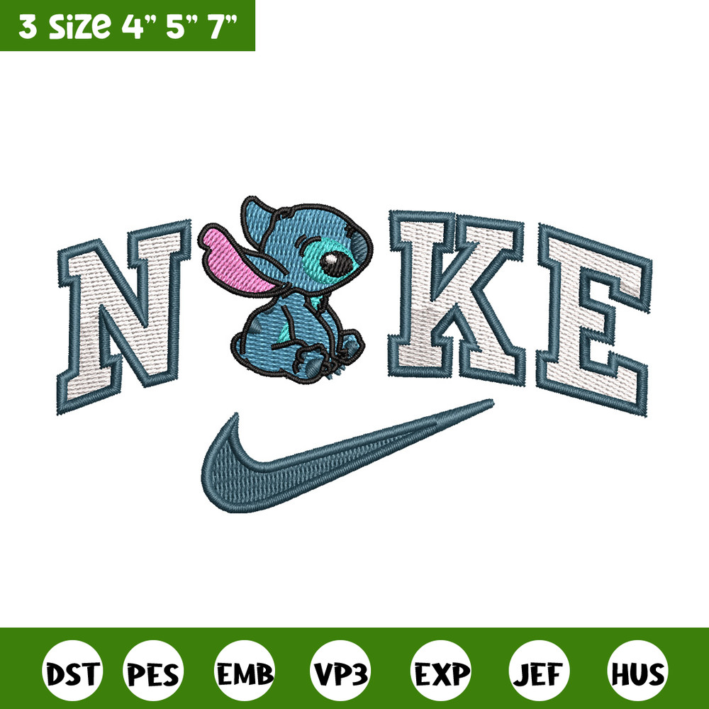 Nike x stitch cute embroidery design, Stitch embroidery,Nike design, Embroidery shirt, Embroidery file, Digital download.jpg