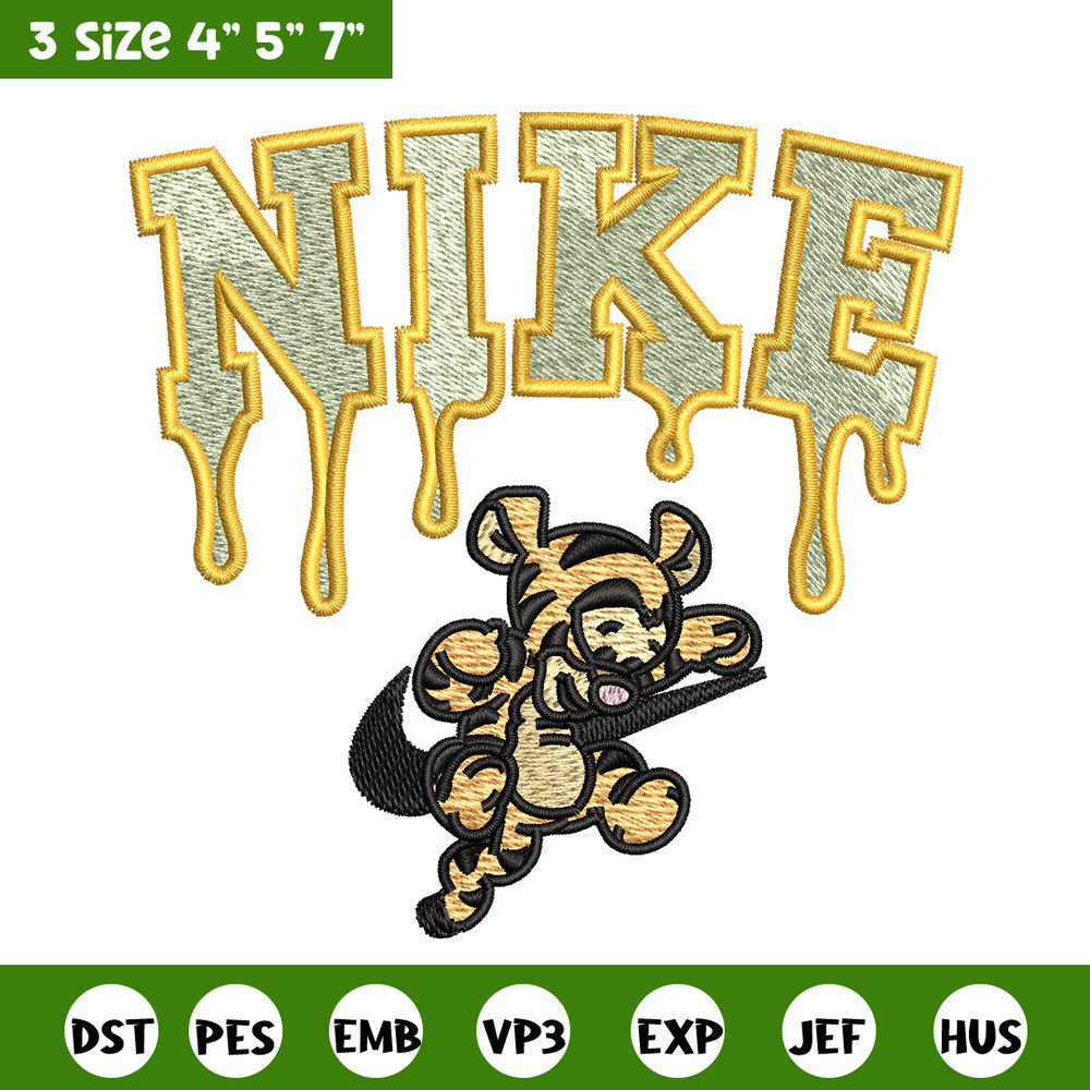 Nike x tigger embroidery design, Pooh embroidery, Nike design, Embroidery shirt, Embroidery file, Digital download.jpg