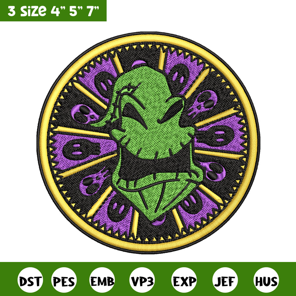Oogie Boogie Logo Embroidery design, Oogie Boogie Logo Embroidery, halloween design, Embroidery File, Digital download..jpg