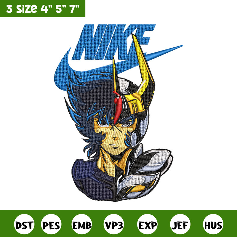 Saint seiya Nike Embroidery design, saint seiya Nike Embroidery, Nike design, Embroidery file, Instant download..jpg
