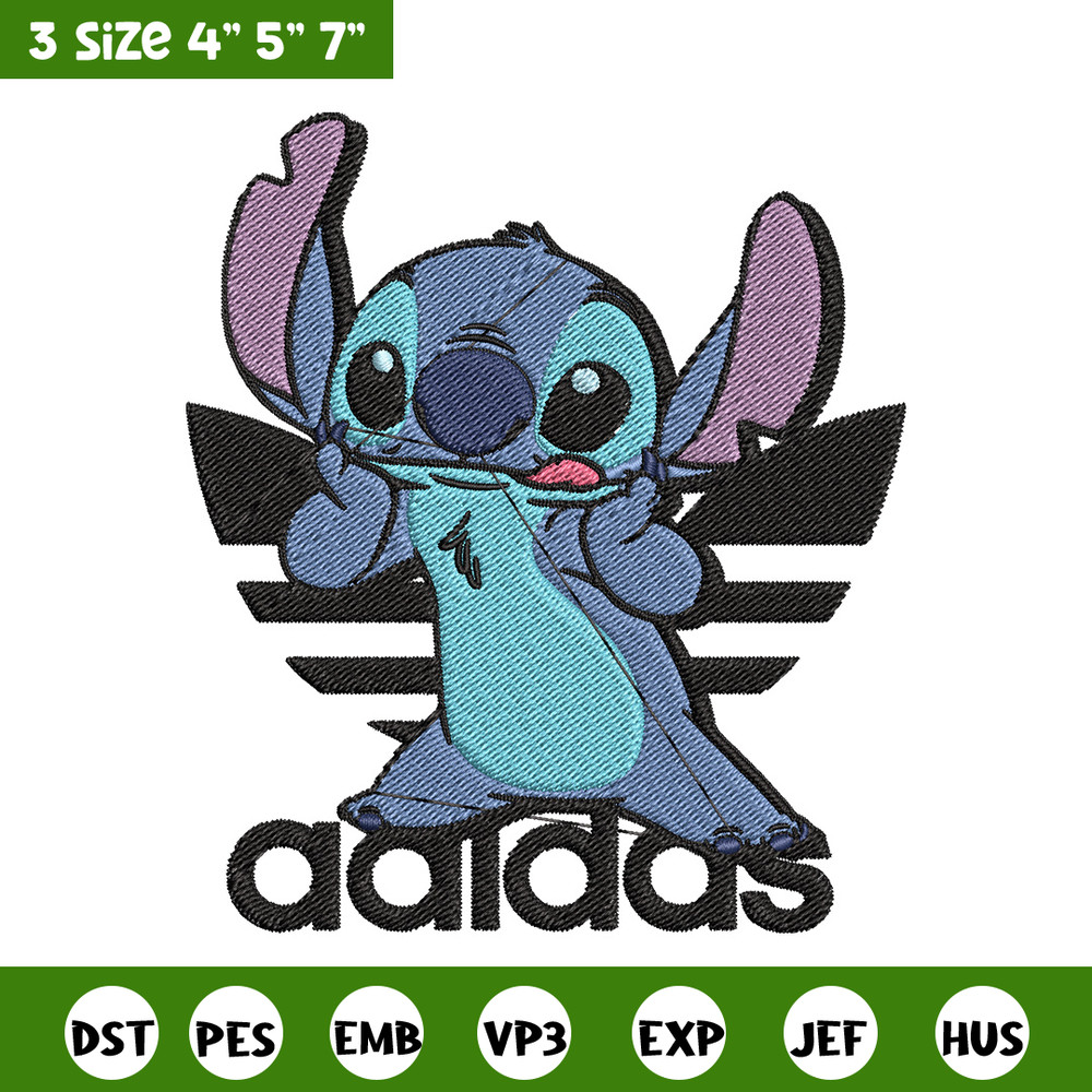 Stitch adidas Embroidery Design, Adidas Embroidery, Embroidery File, Brand Embroidery, Logo shirt, Digital download.jpg