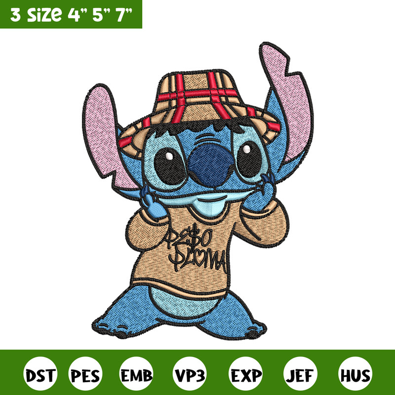 Stitch Peso Pluma Embroidery design, Peso Pluma Stitch Embroidery, cartoon design, Embroidery File, Digital download..jpg