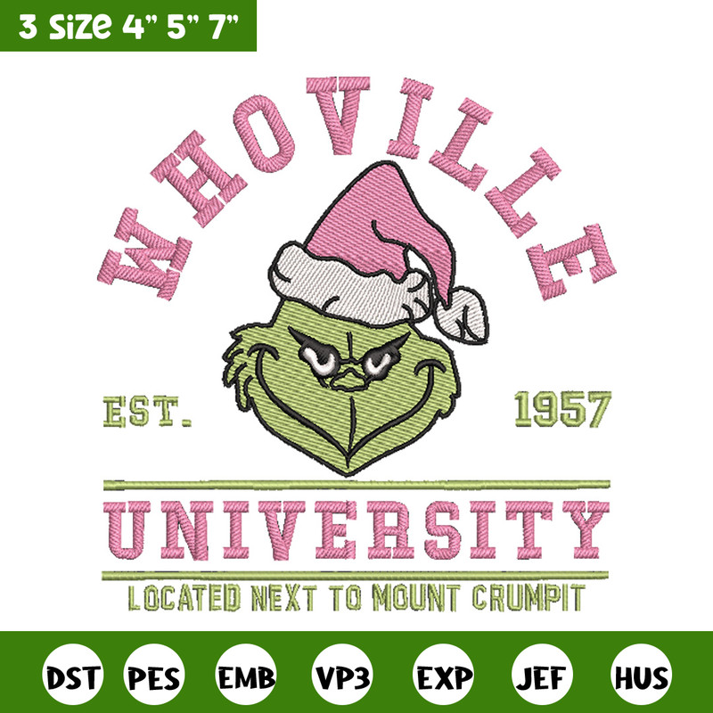 Whoville est1957 embroidery design, Grinch embroidery,Chrismas design, Embroidery shirt,Embroidery file,Digital download.jpg