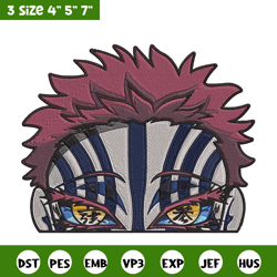 akaza embroidery design, demon slayer embroidery, embroidery file, anime embroidery, anime shirt, digital download