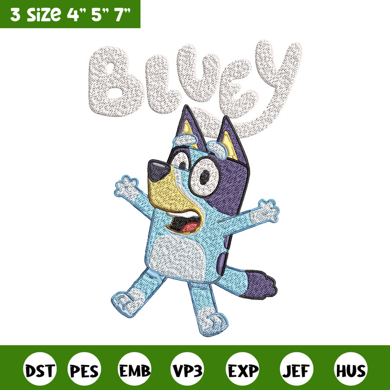 Bluey Embroidery, Bluey Cartoon Embroidery, cartoon Embroidery, cartoon shirt, Embroidery File, Instant download..jpg