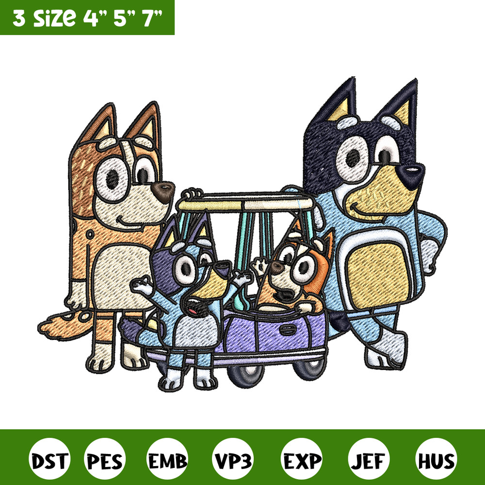 Bluey family embroidery design, Bluey Embroidery, Embroidery File, cartoon design, cartoon shirt, Digital download..jpg