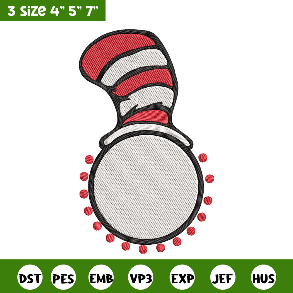 Cat In The Hat Embroidery Design, Cat In The Hat Embroidery, Embroidery File, logo shirt, Digital download..jpg