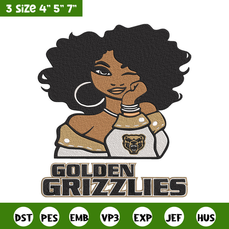 Golden Grizzlies girl embroidery design, NCAA embroidery, Embroidery design, Logo sport embroidery,Sport embroidery..jpg