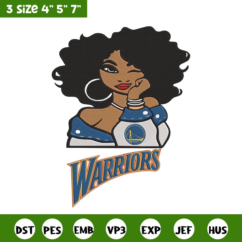 Golden State Warriors girl embroidery design, NBA embroidery,Sport embroidery, Embroidery design,Logo sport embroidery.jpg