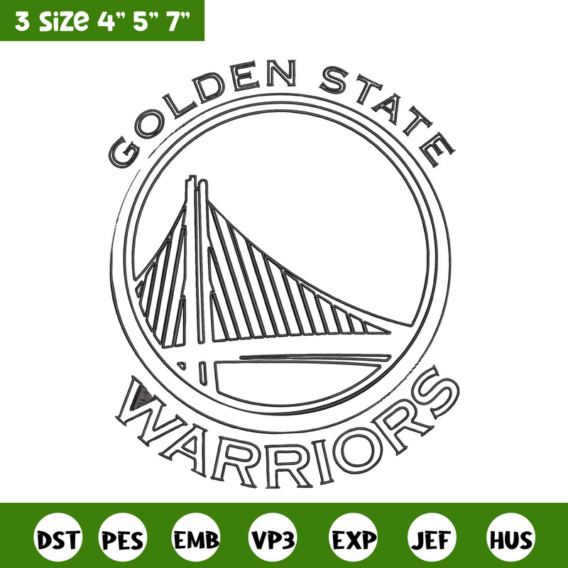 Golden State Warriors logo embroidery design, NBA embroidery, Sport embroidery, Embroidery design,Logo sport embroidery.jpg