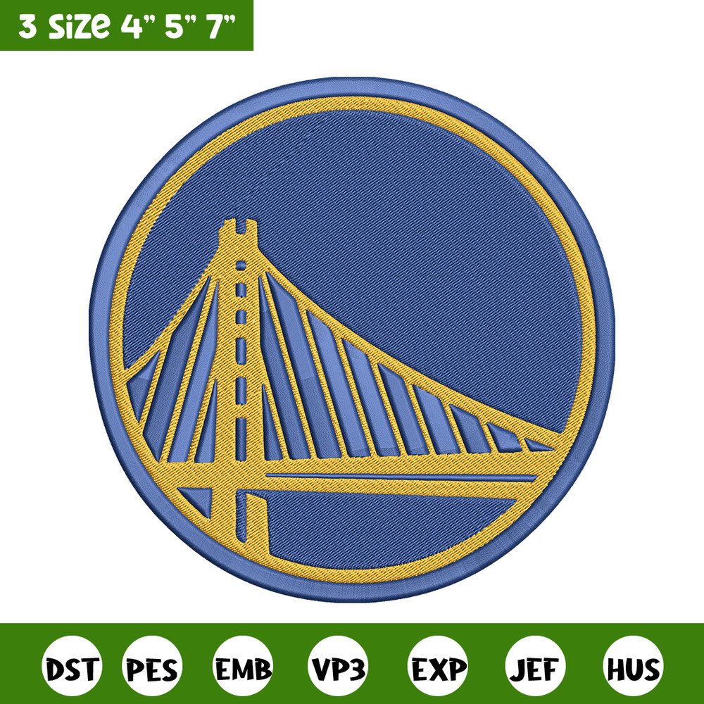 Golden State Warriors logo embroidery design, NBA embroidery,Sport embroidery, Embroidery design,Logo sport embroidery..jpg