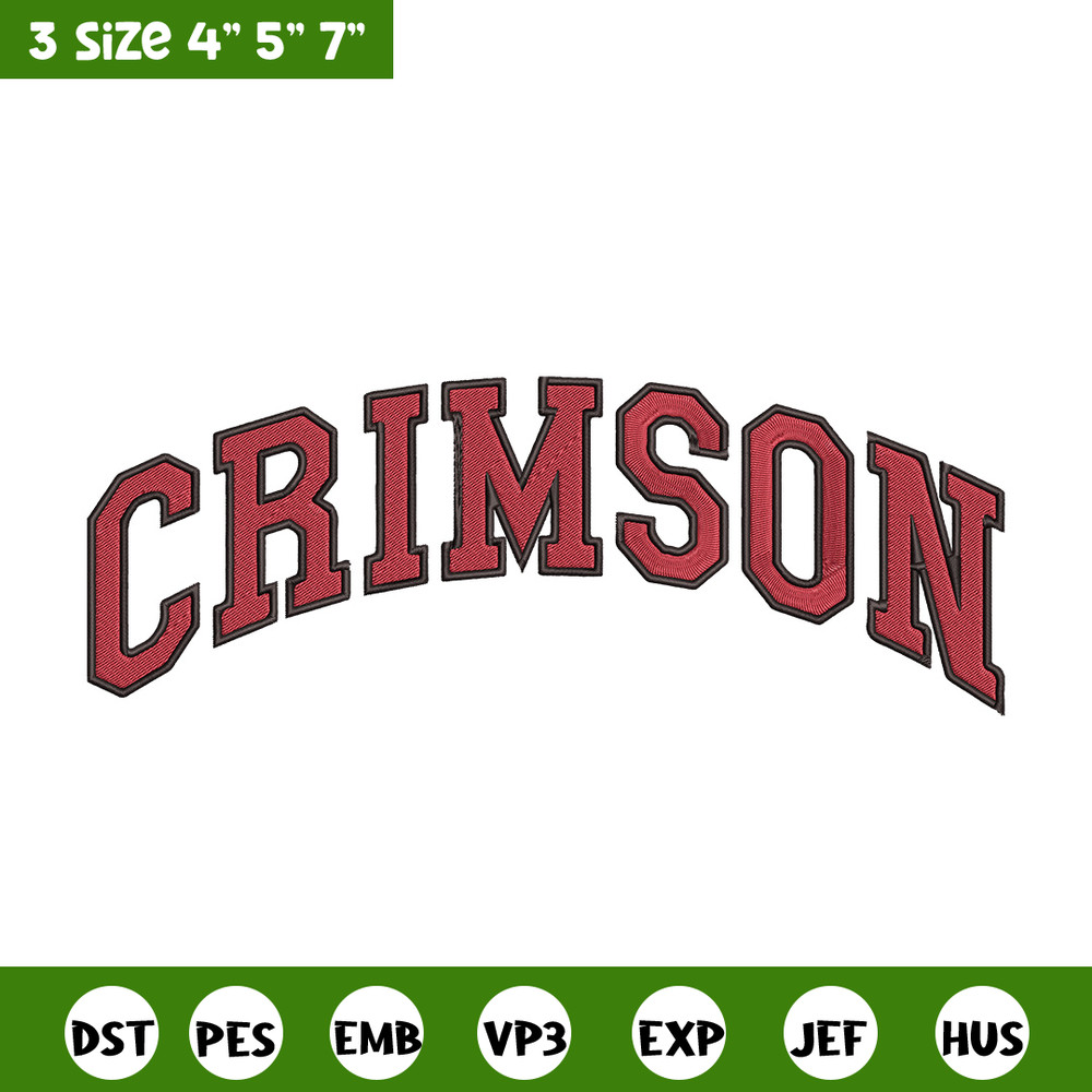 Harvard Crimson logo embroidery design, NCAA embroidery, Sport embroidery, logo sport embroidery, Embroidery design.jpg