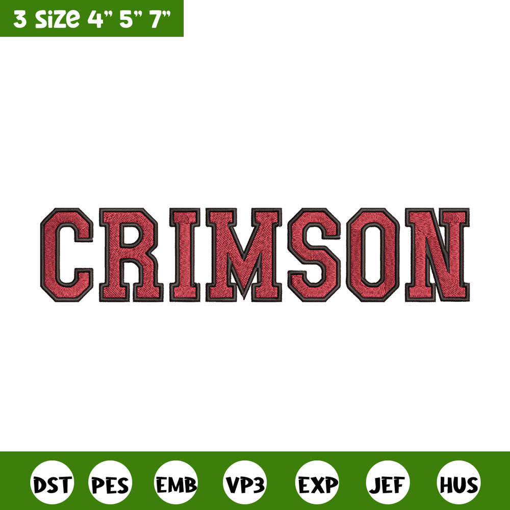 Harvard Crimson logo embroidery design,NCAA embroidery,Sport embroidery,logo sport embroidery,Embroidery design.jpg