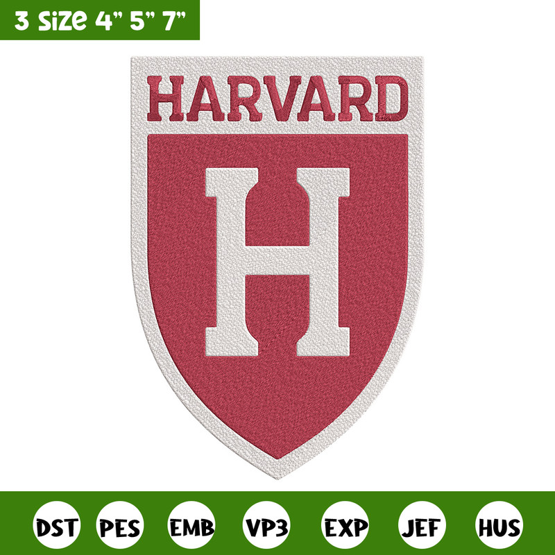 Harvard University logo embroidery design, NCAA embroidery, Embroidery design, Logo sport embroiderySport embroidery.jpg