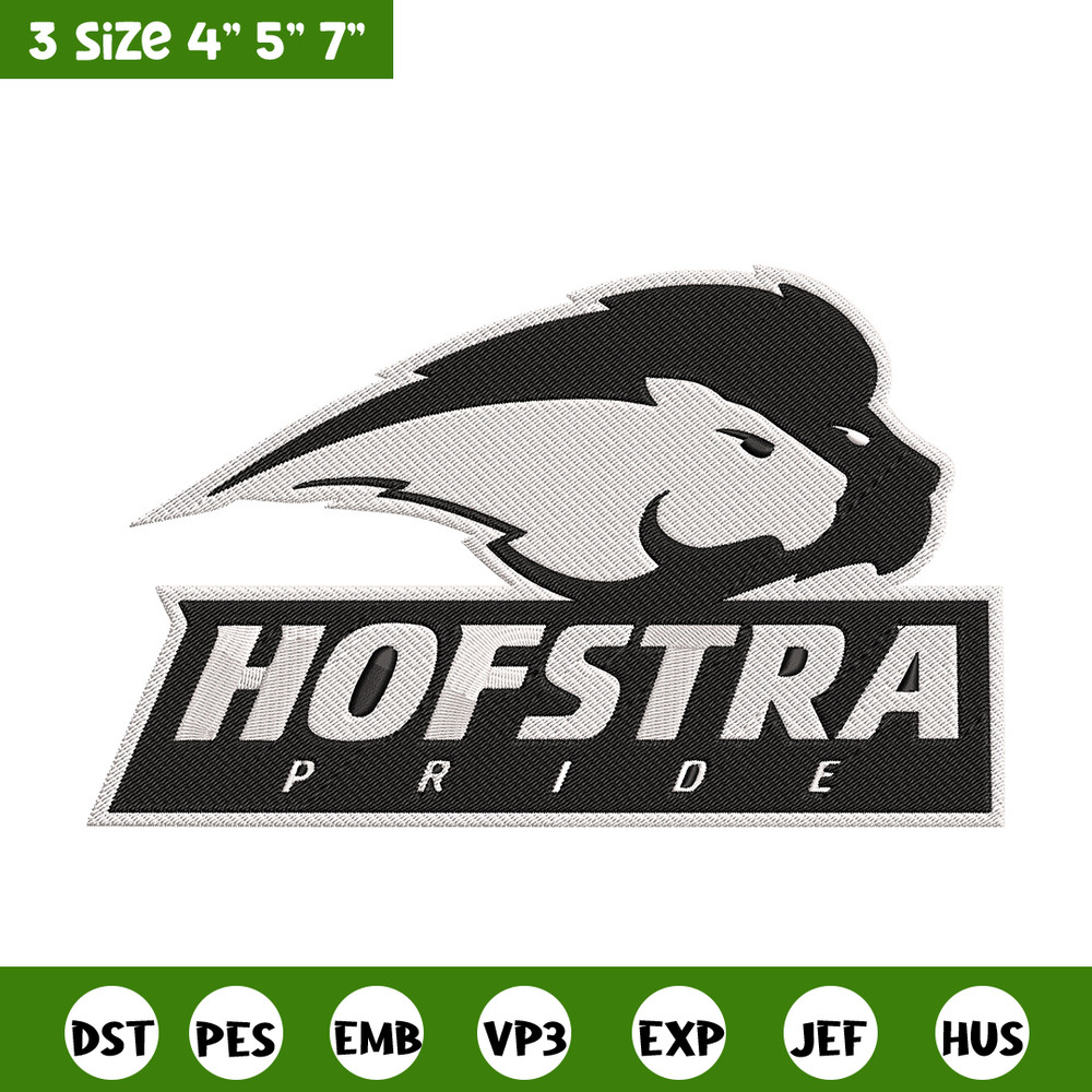 Hofstra University logo embroidery design, NCAA embroidery,Sport embroidery, Embroidery design,Logo sport embroidery.jpg