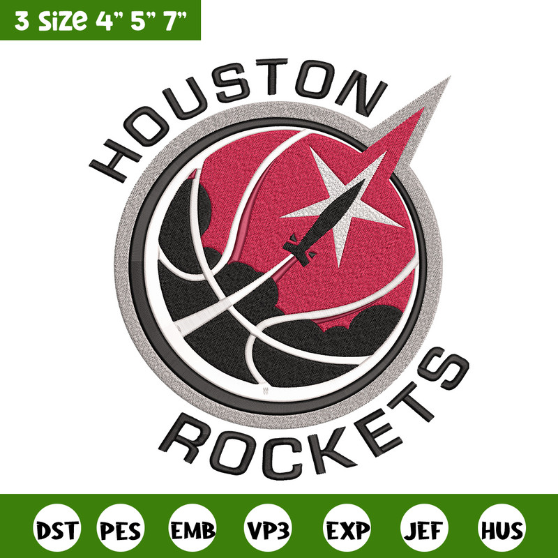 Houston Rockets logo embroidery design, NBA embroidery,Sport embroidery, Embroidery design, Logo sport embroidery..jpg
