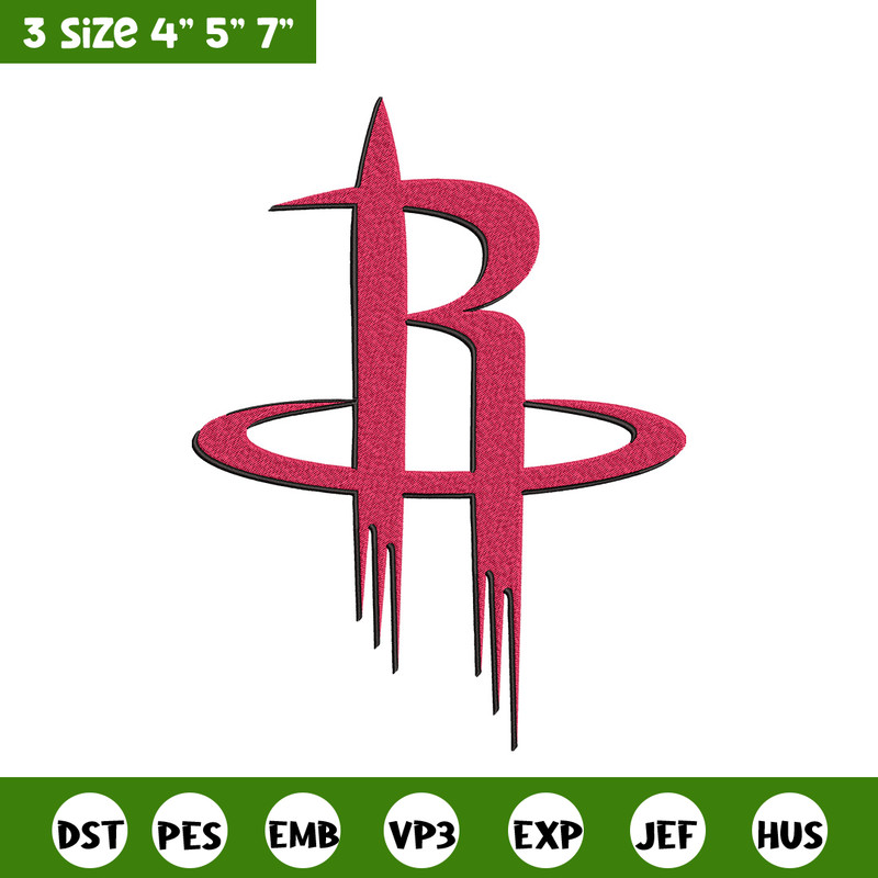 Houston Rockets logo embroidery design,NBA embroidery,Sport embroidery, Embroidery design, Logo sport embroidery.jpg