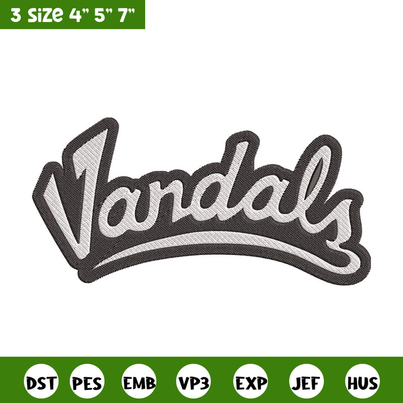 Idaho Vandals Wordmark logo embroidery design, NCAA embroidery, Sport embroidery,Logo sport embroidery,Embroidery design.jpg