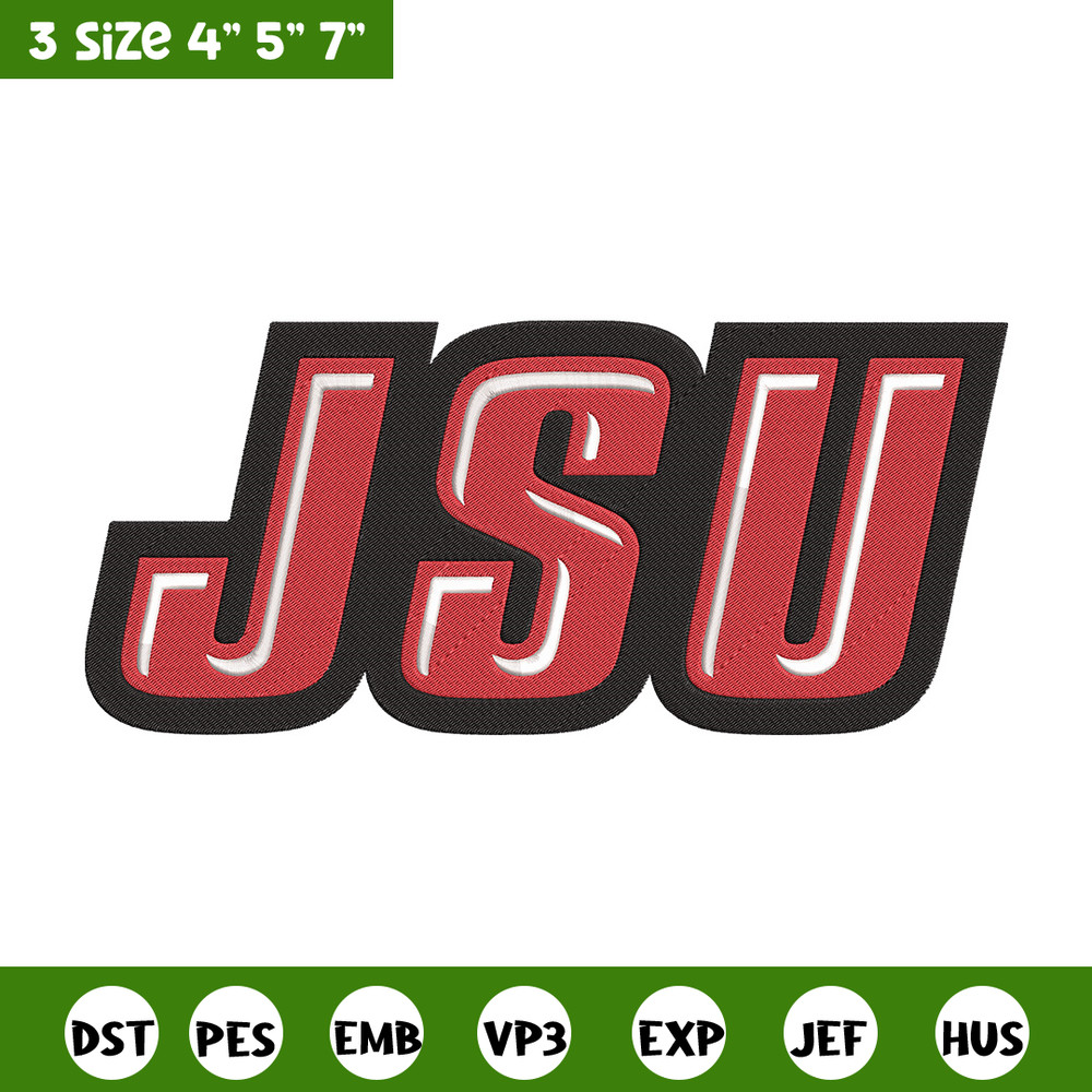 Jackson State logo embroidery design, Sport embroidery, logo sport embroidery, Embroidery design, NCAA embroidery.jpg