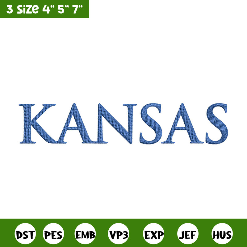 Kansas logo embroidery design, NCAA embroidery, Sport embroidery, logo sport embroidery, Embroidery design.jpg