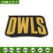 Kennesaw State Owls logo embroidery design, NCAA embroidery, Embroidery design,Logo sport embroidery,Sport embroidery.jpg
