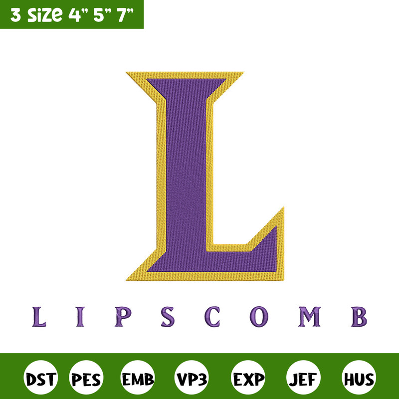 Lipscomb Bisons logo embroidery design,NCAA embroidery,Embroidery design, Logo sport embroidery, Sport embroidery..jpg