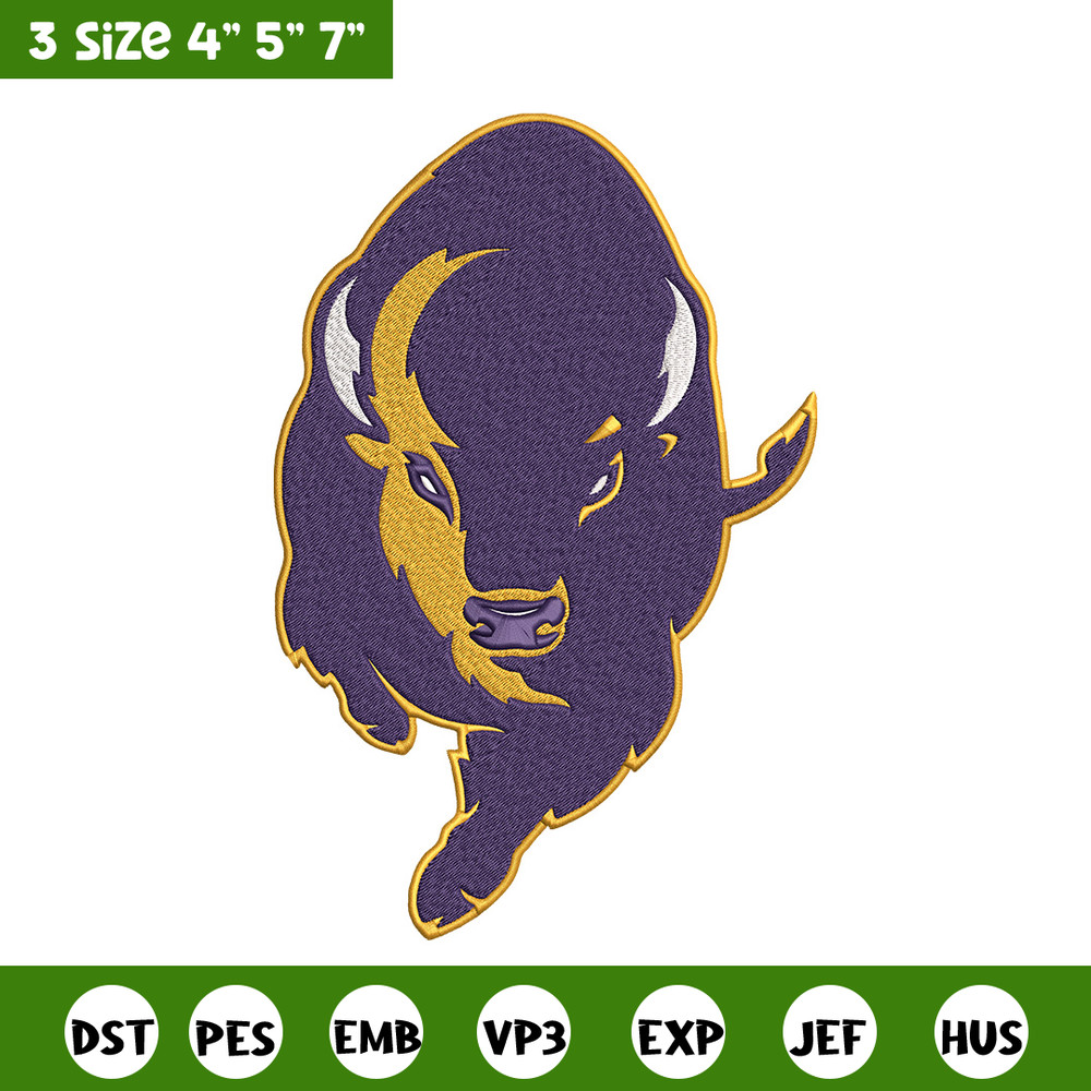 Lipscomb Bisons mascot embroidery design, NCAA embroidery, Embroidery design, Logo sport embroidery, Sport embroidery.jpg