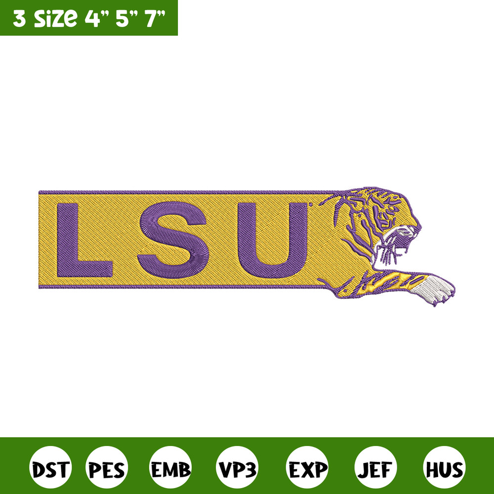 Louisiana State logo embroidery design,NCAA embroidery,Sport embroidery, Logo sport embroidery, Embroidery design..jpg