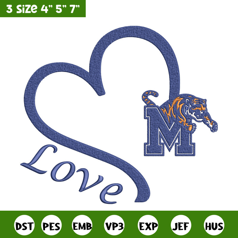 Love Memphis embroidery design, NCAA embroidery,Sport embroidery,logo sport embroidery,Embroidery design.jpg