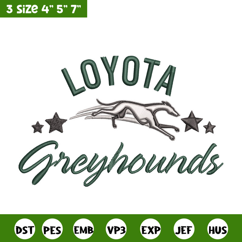 Loyola Greyhounds logo embroidery design, Sport embroidery, logo sport embroidery, Embroidery design,NCAA embroidery.jpg