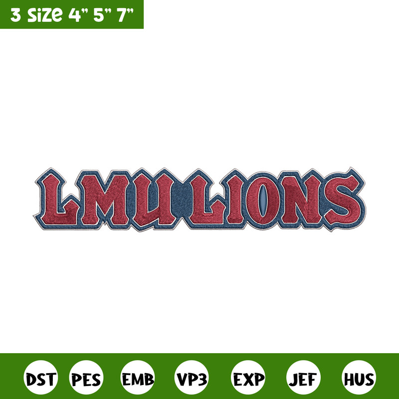 Loyola Marymount logo embroidery design, NCAA embroidery, Embroidery design, Logo sport embroidery, Sport embroidery.jpg
