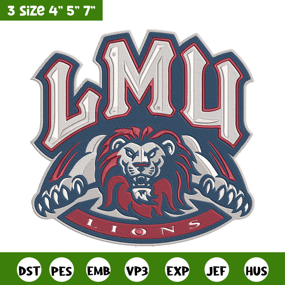 Loyola Marymount logo embroidery design, NCAA embroidery, Sport embroidery, Embroidery design, Logo sport embroidery.jpg