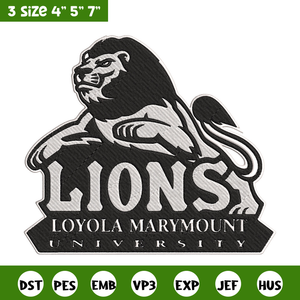 Loyola Marymount Logo embroidery design, NCAA embroidery, Sport embroidery, logo sport embroidery,Embroidery design.jpg