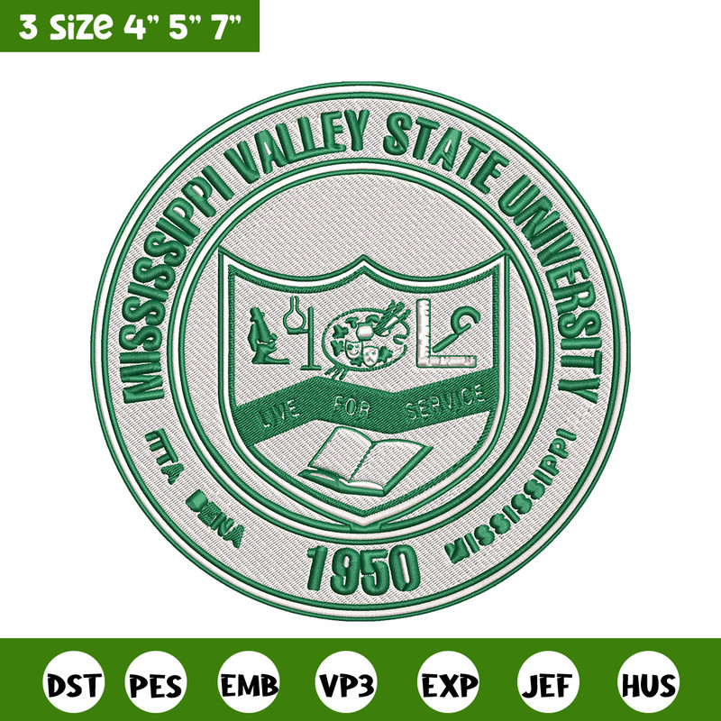 Mississippi Valley logo embroidery design, NCAA embroidery, Sport embroidery, logo sport embroidery, Embroidery design.jpg
