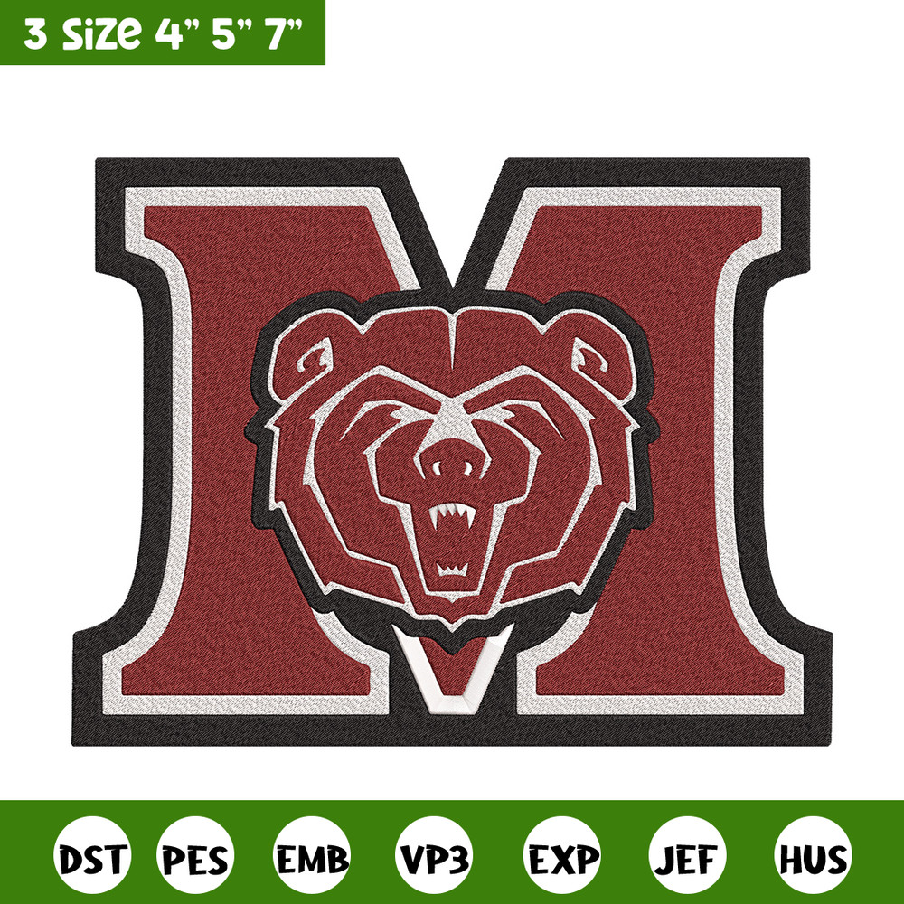 Missouri State logo embroidery design, MLB embroidery, Embroidery design, Logo sport embroidery, Sport embroidery.jpg