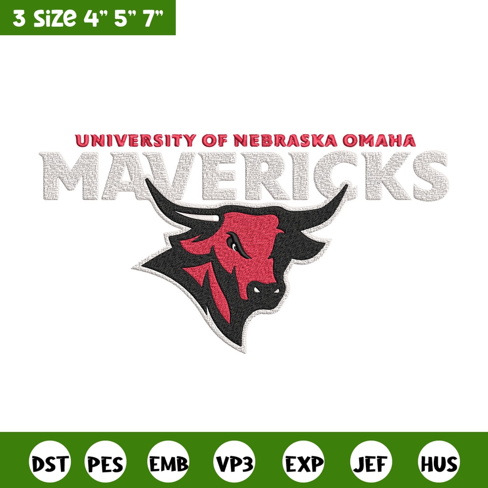 Nebraska Omaha logo embroidery design, Sport embroidery, logo sport embroidery,Embroidery design, NCAA embroidery..jpg