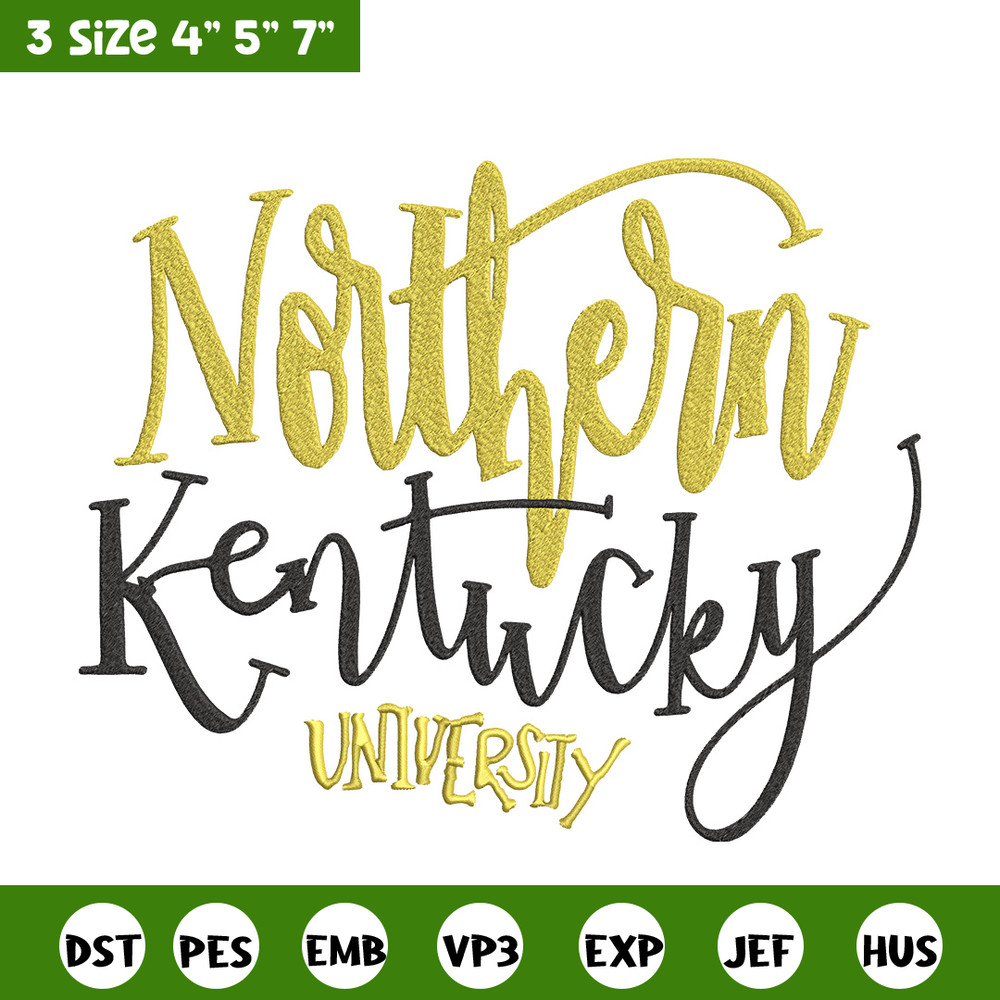 Northern Kentucky logo embroidery design, NCAA embroidery, Sport embroidery,logo sport embroidery,Embroidery design..jpg
