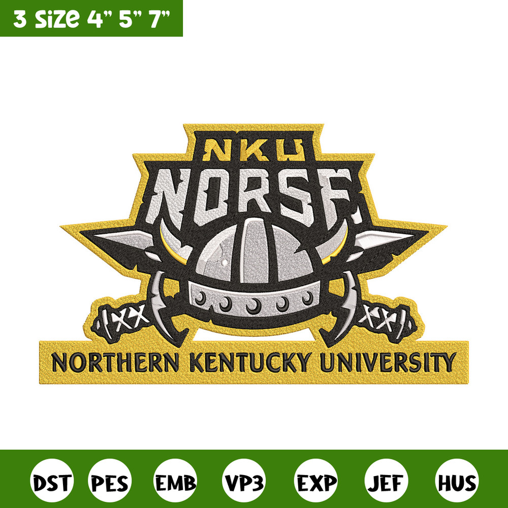Northern Kentucky logo embroidery design, NCAA embroidery, Sport embroidery,logo sport embroidery,Embroidery design.jpg