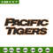Pacific Tigers logo embroidery design, NCAA embroidery, Embroidery design, Logo sport embroidery, Sport embroidery.jpg