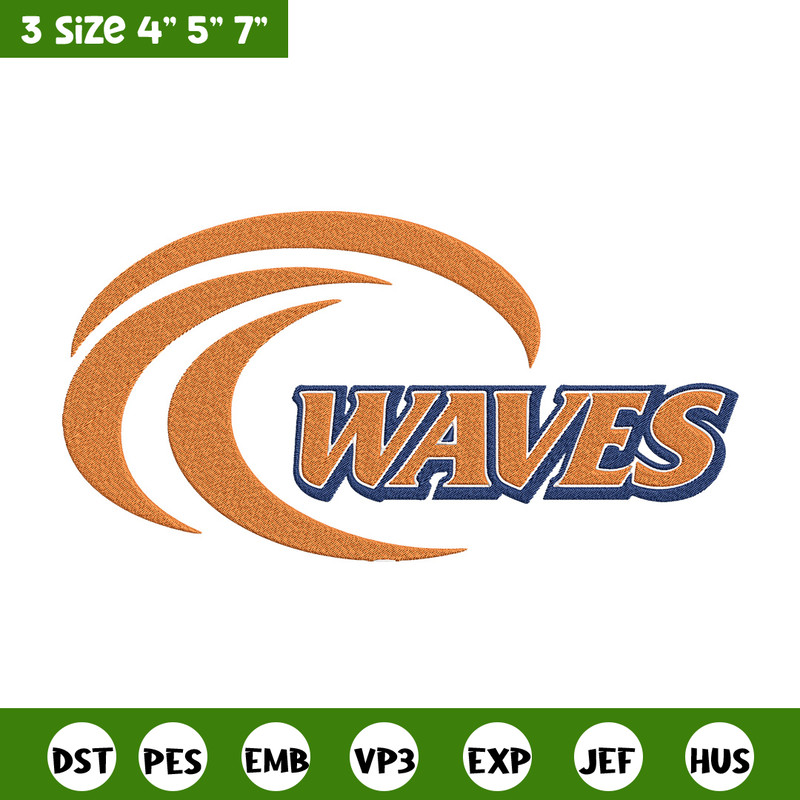 Pepperdine waves logo embroidery design, NCAA embroidery, Sport embroidery,logo sport embroidery,Embroidery design..jpg