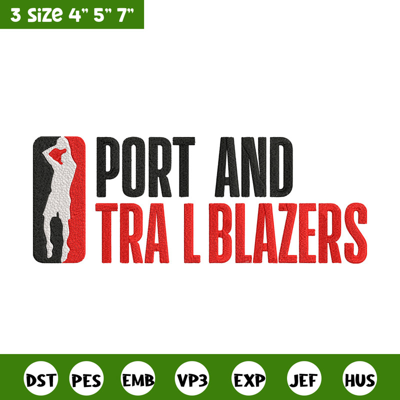 Portland Trail Blazers logo embroidery design, NBA embroidery,Sport embroidery, Embroidery design,Logo sport embroidery.jpg
